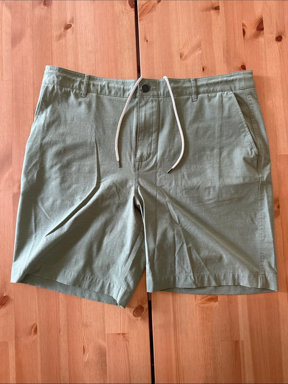 Faherty Olive Green Flat Front Men's Shorts